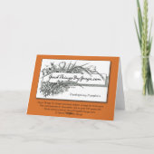 感謝祭の挨拶 – カボチャアールデコ シーズンカード (裏面)