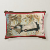 感謝祭の挨拶 - ピルグリムの女性 アクセントクッション (正面)