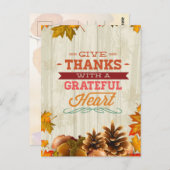 感謝祭の挨拶 ポストカード (正面/裏面)