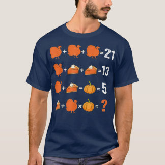 感謝祭の数学先生女性男性トルコの日キ Tシャツ