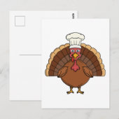 感謝祭の料理人トルコの漫画 ポストカード (正面/裏面)