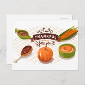 感謝祭の料理 ポストカード (正面/裏面)