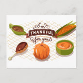感謝祭の料理 ポストカード (正面)