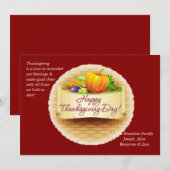 感謝祭の斜子織カード シーズンカード (正面/裏面)