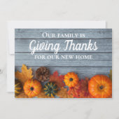 感謝祭の新しいホームアドレスカボチャ移動 案内状 (正面)