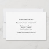 感謝祭の新しいホームアドレスカボチャ移動 案内状 (裏面)