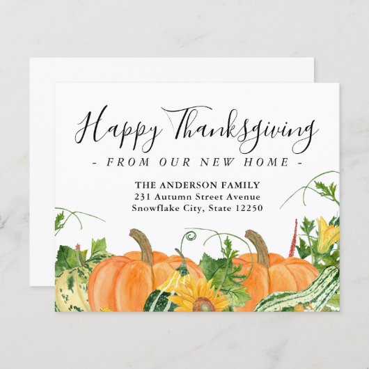 感謝祭の新しいホームカボチャの動く発表 (正面/裏面)