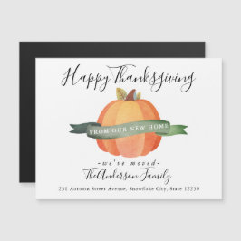 感謝祭の新しいホームカボチャの動く発表