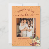 感謝祭の新しいホームフォトホリデームービング 案内状 (正面)