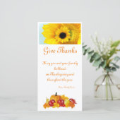 感謝祭の新しい挨拶状のオレンジ秋の秋 サンキューカード (スタンド正面)