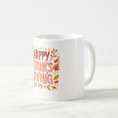 感謝祭の日が楽しい コーヒーマグカップ (正面右)