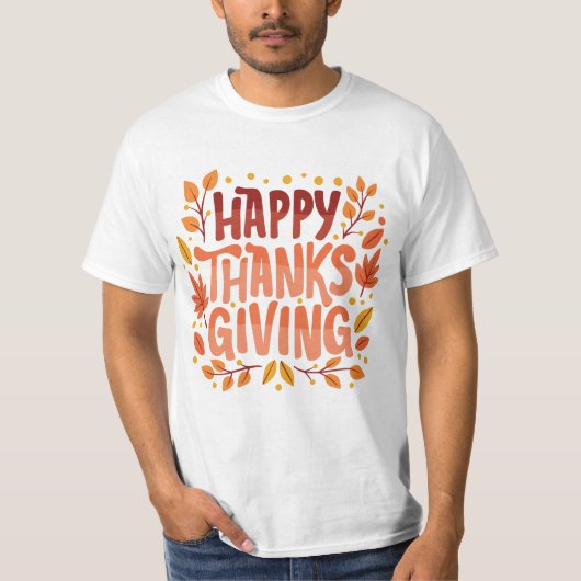 感謝祭の日が楽しい Tシャツ (正面)