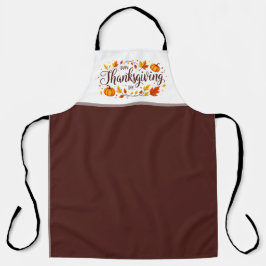 感謝祭の日のエプロンとカボチャ離れと エプロン