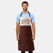 感謝祭の日のエプロンとカボチャ離れと エプロン (着用した状態)