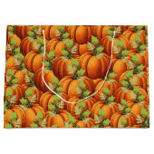 感謝祭の日のカボチャ ラージペーパーバッグ (正面)