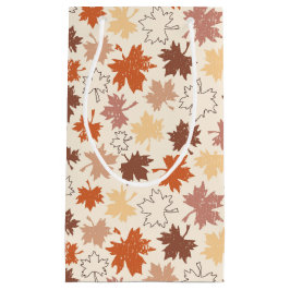 感謝祭の日のデザイン、秋の自然離れの スモールペーパーバッグ