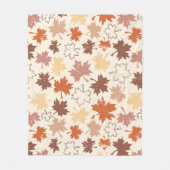 感謝祭の日のデザイン、秋の自然離れの フリースブランケット (正面)