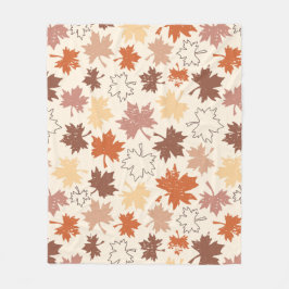 感謝祭の日のデザイン、秋の自然離れの フリースブランケット