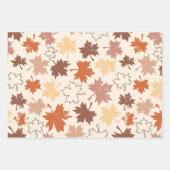 感謝祭の日のデザイン、秋の自然離れの ラッピングペーパーシート (正面)
