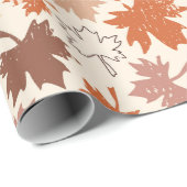 感謝祭の日のデザイン、秋の自然離れの ラッピングペーパー (ロールコーナー)
