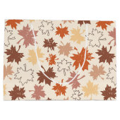 感謝祭の日のデザイン、秋の自然離れの ラージペーパーバッグ (裏面)