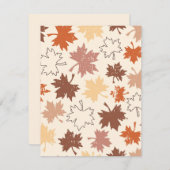 感謝祭の日のデザイン、秋の自然離れの 出欠カード (正面/裏面)