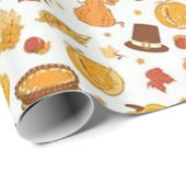 感謝祭の日のパターン ラッピングペーパー (ロールコーナー)