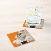 感謝祭の日のブルース スクエアペーパーコースター (インサイチュ)