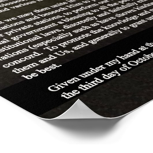 感謝祭の日の宣言 ポスター (角)