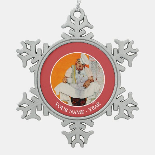 感謝祭の日の憂鬱 スノーフレークピューターオーナメント (正面)