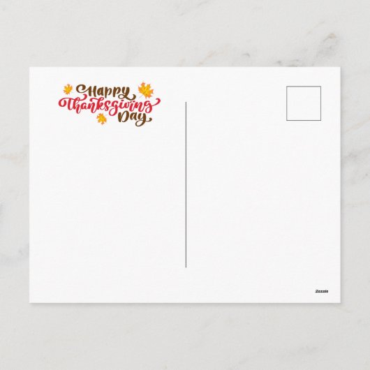 感謝祭の日の挨拶 シーズンポストカード (裏面)