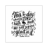 感謝祭の日の聖書の聖句：詩篇118:24 ラバースタンプ (インプリント)