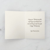 感謝祭の日の願いカスタムヴィンテージ シーズンカード (内部)