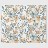 感謝祭の日カボチャとキノコの秋 ラッピングペーパー (フラット)