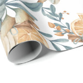 感謝祭の日カボチャとキノコの秋 ラッピングペーパー (ロールコーナー)