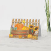 感謝祭の日グリーティングホリデーカード シーズンカード (裏面)