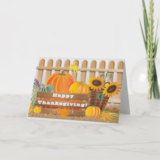 感謝祭の日グリーティングホリデーカード シーズンカード (正面)