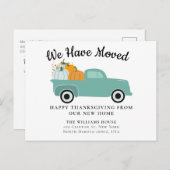 感謝祭の日動くカボチャの発表トラック シーズンポストカード (正面/裏面)