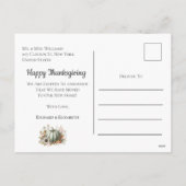 感謝祭の日動くカボチャの発表トラック シーズンポストカード (裏面)