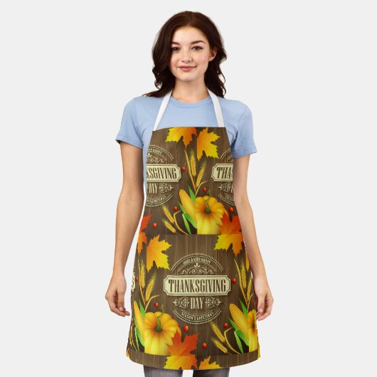 感謝祭の日 エプロン (着用した状態)
