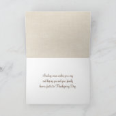 感謝祭の星の形のゴールド オーシャンビーチ カード (内部)