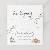 感謝祭の晩素朴餐の水彩秋 プレイスカード (外部開封)