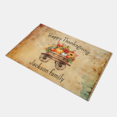 感謝祭の暖かい歓迎パーソナライズされた- Door mat ドアマット (アングル)