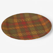 感謝祭の格子模様 |休日 ペーパープレート (アングル)