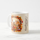 感謝祭の森の動物紅葉 コーヒーマグカップ (正面左)