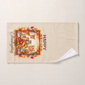 感謝祭の森の動物紅葉 ハンドタオル (ハンドタオル)