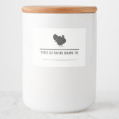 感謝祭の残りステッカーの友情 フードラベル (正面)