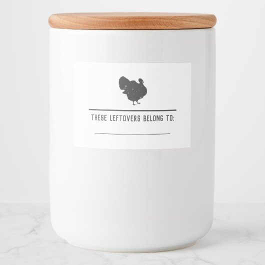 感謝祭の残りステッカーの友情 フードラベル (正面)