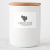 感謝祭の残りステッカーの友情 フードラベル (正面)