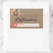 感謝祭の残りラベル長方形ステッカー 長方形シール (バッグ)